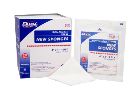 Picture of Nonwoven Sponge Dukal™ Polyester / Rayon 4-Ply 4 X 4 Inch Square Sterile6125