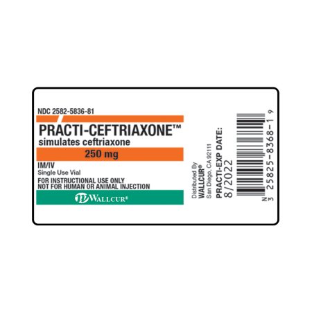 Picture of Training Medication Peel-N-Stick Labels Practi-Ceftriaxone™9946CFR