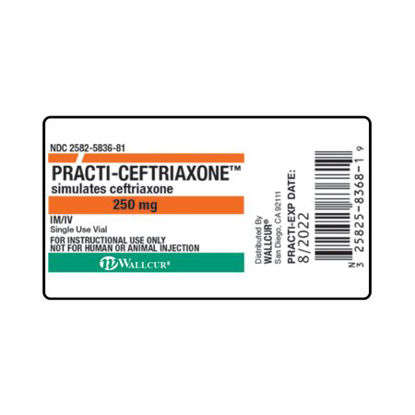 Picture of Training Medication Peel-N-Stick Labels Practi-Ceftriaxone™9946CFR