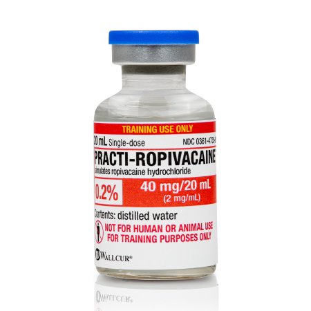 Picture of Clinical Training Medication Practi-Ropivacaine™ 20 mL Vial Distilled Water Liquid104RP