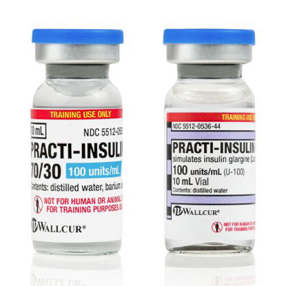 Picture of Clinical Training Medication Practi-Insulin 70/30 and Practi-Insulin Glargine Pack™ 10 mL Vial Distilled Water Liquid47030