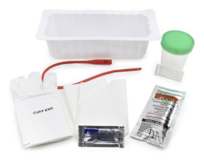 Picture of Intermittent Catheter Tray McKesson Urethral 14 Fr. Without Balloon Red Rubber16-232