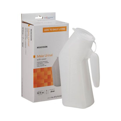 Picture of Male Urinal McKesson 32 oz. / 946 mL With Closure Single Patient Use146-RTLPC23201-M