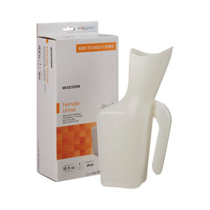 Picture of Female Urinal McKesson 32 oz. / 946 mL Without Closure Single Patient Use146-RTLPC23201-F
