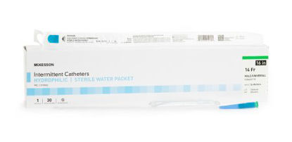 Picture of Urethral Catheter McKesson Straight Tip Hydrophilic Coated PVC 14 Fr. 16 Inch16-MH1614