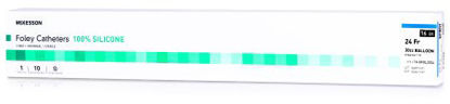 Picture of Foley Catheter McKesson 2-Way Standard Tip 30 cc Balloon 24 Fr. Silicone16-SFOL3024