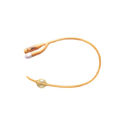 Picture of Foley Catheter Rusch PureGold® 2-Way Coude Tip 5 cc Balloon 16 Fr. PTFE (Teflon) Coated Latex318116