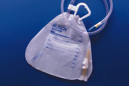Picture of Urinary Drain Bag Rusch® Anti-Reflux Valve Sterile 2000 mL Vinyl390060