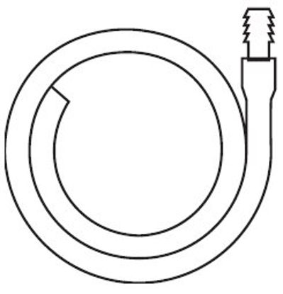 Picture of Extension Tubing Hollister 18 Inch L, 11/32 Inch ID, Oval, Kink Resistant, With Connector9345