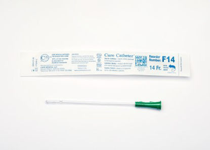 Picture of Urethral Catheter Cure Catheter™ Straight Tip Uncoated PVC 14 Fr. 6 InchF14