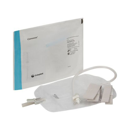 Picture of Urinary Leg Bag Conveen® Security+ Anti-Reflux Valve Sterile 800 mL Polyethylene / Flocked5174