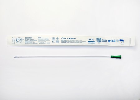 Picture of Urethral Catheter Cure Catheter™ Coude Tip Uncoated PVC 14 Fr. 16 InchM14C