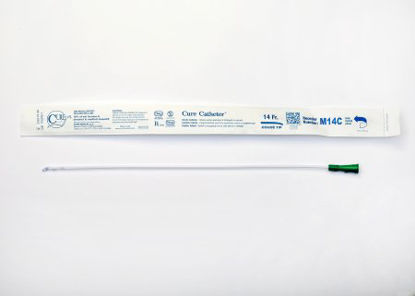 Picture of Urethral Catheter Cure Catheter™ Coude Tip Uncoated PVC 14 Fr. 16 InchM14C