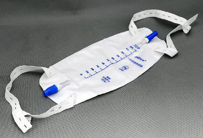 Picture of Urinary Drain Bag AMSure® Anti-Reflux Valve / Twist Drain Valve Sterile Fluid Path 600 mL VinylAS308N