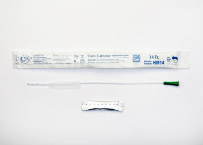 Picture of Urethral Catheter Cure Catheter™ Straight Tip Hydrophilic Coated Plastic 14 Fr. 16 InchHM14