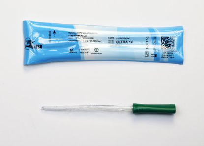 Picture of Urethral Catheter Cure Ultra® Straight Tip Lubricated PVC 14 Fr. 6 InchULTRA14