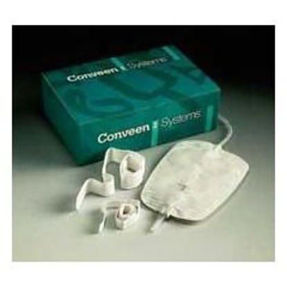 Picture of Urinary Leg Bag Conveen® Security+ Anti-Reflux Valve Sterile 1500 mL Polyethylene / Flocked05062