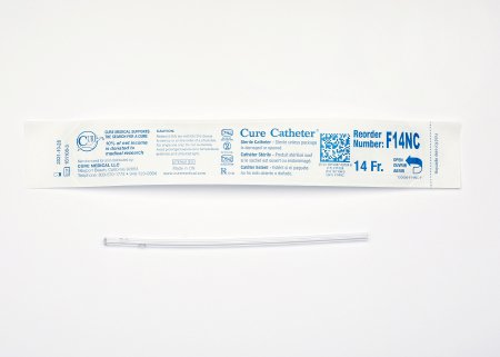 Picture of Urethral Catheter Cure Catheter™ Straight Tip Uncoated PVC 14 Fr. 6 InchF14NC