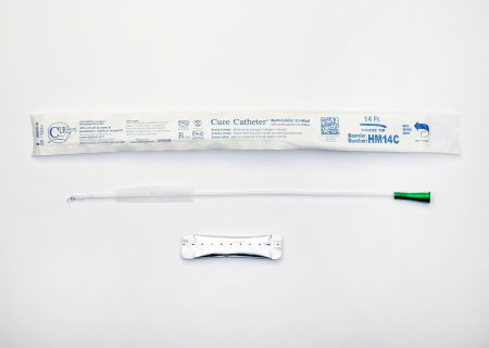 Picture of Urethral Catheter Cure Catheter™ Coude Tip Hydrophilic Coated Plastic 14 Fr. 16 InchHM14C