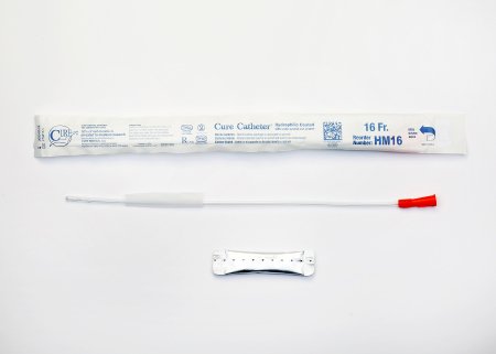 Picture of Urethral Catheter Cure Catheter™ Straight Tip Hydrophilic Coated Plastic 16 Fr. 16 InchHM16