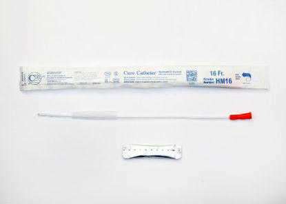 Picture of Urethral Catheter Cure Catheter™ Straight Tip Hydrophilic Coated Plastic 16 Fr. 16 InchHM16