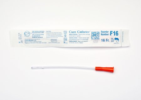 Picture of Urethral Catheter Cure Catheter™ Straight Tip Uncoated PVC 16 Fr. 6 InchF16