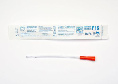 Picture of Urethral Catheter Cure Catheter™ Straight Tip Uncoated PVC 16 Fr. 6 InchF16