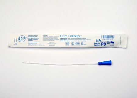 Picture of Urethral Catheter Cure Catheter™ Straight Tip Uncoated PVC 8 Fr. 10 InchP8