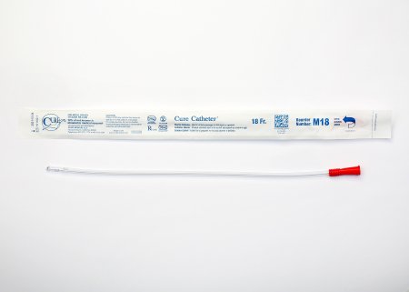 Picture of Urethral Catheter Cure Catheter™ Straight Tip Uncoated PVC 18 Fr. 16 InchM18