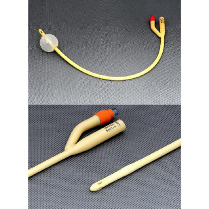 Picture of Foley Catheter AMSure® 2-Way Standard Tip 5 cc Balloon 24 Fr. Silicone Coated LatexAS41024
