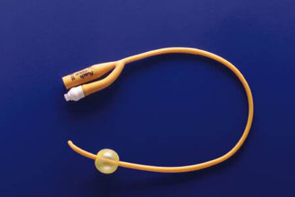 Picture of Foley Catheter Rusch PureGold® 2-Way Coude Tip 5 cc Balloon 12 Fr. PTFE (Teflon) Coated Latex318112