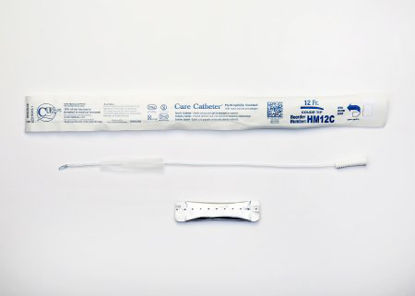Picture of Urethral Catheter Cure Catheter™ Coude Tip Hydrophilic Coated Plastic 12 Fr. 16 InchHM12C