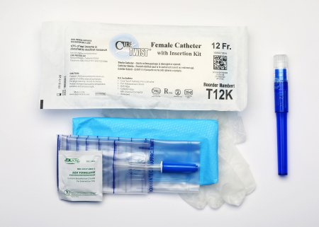 Picture of Intermittent Catheter Kit Cure Twist® Female / Straight Tip 12 Fr. Without BalloonT12K