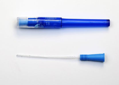 Picture of Urethral Catheter Cure Twist™ Straight Tip Lubricated PVC 8 Fr. 6 InchT8