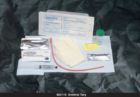 Picture of Intermittent Catheter Tray Bardia® Urethral 15 Fr. Without Balloon Red Rubber802115