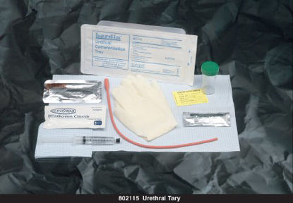 Picture of Intermittent Catheter Tray Bardia® Urethral 15 Fr. Without Balloon Red Rubber802115