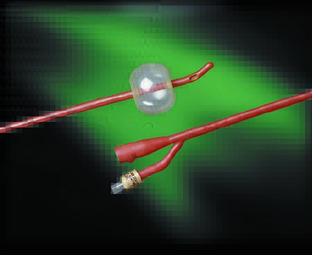 Picture of Foley Catheter Bardex® Lubricath® 2-Way Coude Tip 5 cc Balloon 16 Fr. Hydrophilic Polymer Coated Latex0102L16