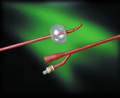 Picture of Foley Catheter Bardex® Lubricath® 2-Way Coude Tip 5 cc Balloon 16 Fr. Hydrophilic Polymer Coated Latex0102L16