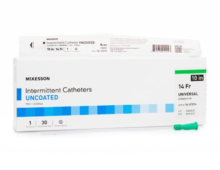 Picture of Urethral Catheter McKesson Straight Tip Uncoated PVC 14 Fr. 10 Inch16-U1014