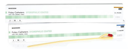 Picture of Foley Catheter McKesson 2-Way Coude Tip 30 cc Balloon 16 Fr. Latex16-LFOL3016C