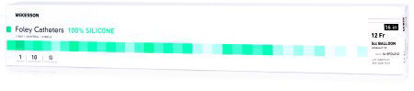 Picture of Foley Catheter McKesson 2-Way Standard Tip 5 cc Balloon 12 Fr. Silicone16-SFOL512