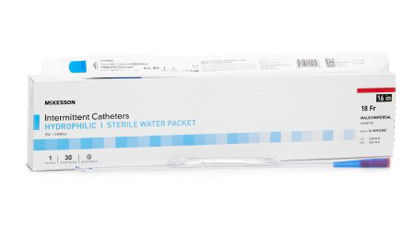 Picture of Urethral Catheter McKesson Coude Tip Hydrophilic Coated PVC 18 Fr. 16 Inch16-MH1618C