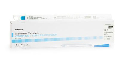 Picture of Urethral Catheter McKesson Coude Tip Hydrophilic Coated PVC 12 Fr. 16 Inch16-MH1612C