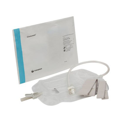 Picture of Urinary Leg Bag Conveen® Security+ Anti-Reflux Valve Sterile 600 mL Polyethylene / Flocked5170