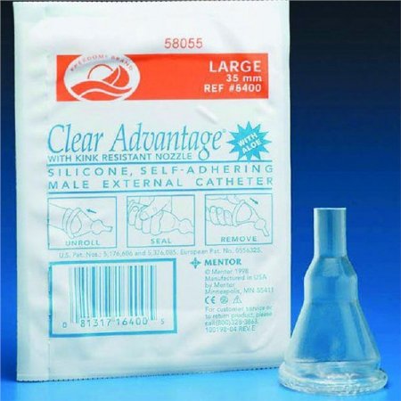 Picture of Male External Catheter Clear Advantage® Self-Adhesive Strip Silicone X-Large6500