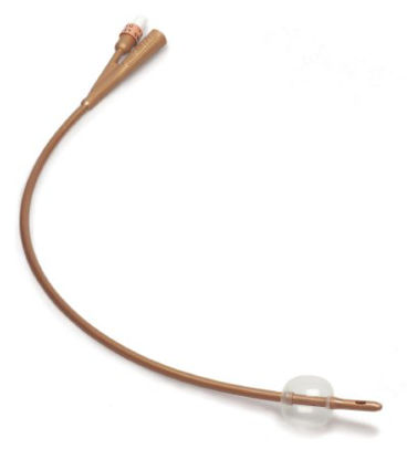 Picture of Foley Catheter Dover™ IC 2-Way Standard Tip 5 cc Balloon 16 Fr. Silver Hydrogel Coated Silicone605163IC