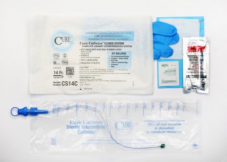 Picture of Intermittent Catheter Cure Catheter™ Closed System / Coude Tip 14 Fr.CS14C