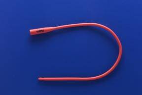 Picture of Urethral Catheter Rüsch® Robinson / Nelaton Tip Red Rubber 18 Fr. 16 Inch351018