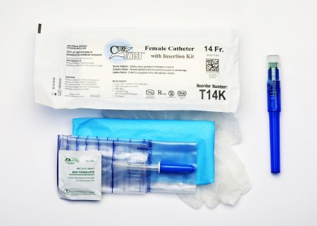 Picture of Intermittent Catheter Kit Cure Twist® Female / Straight Tip 14 Fr. Without BalloonT14K