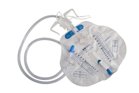 Picture of Urinary Drain Bag Dover™ Anti-Reflux Valve / Splashguard II® Drain Spout NonSterile 2000 mL Vinyl6209
